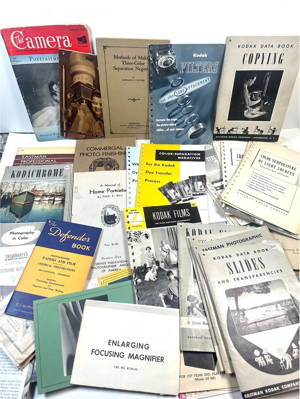 Large Lot 1930s-1950s Kodak Reference Booklets Pamphlets Photography Developing
